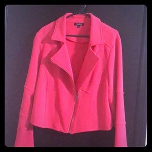 Pink moto style blazer